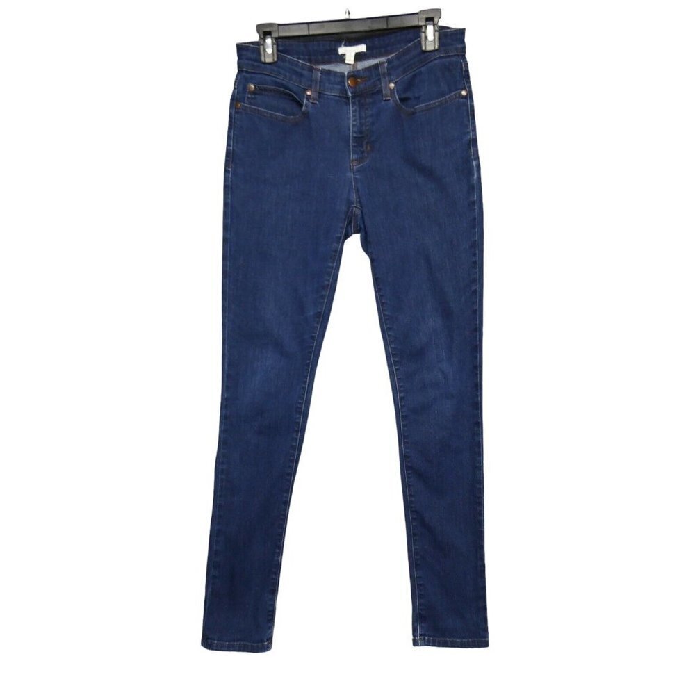 Eileen Fisher Womens Skinny‎ Jeans Size 6 Mid Rise Dark Wash Blue